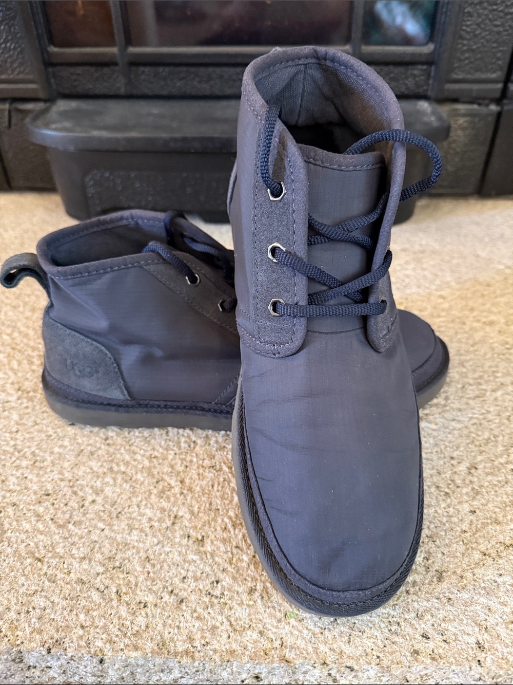 UGG Men's Navy Blue Chukka Boots - Nylon and Suede